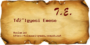 Tölgyesi Emese névjegykártya