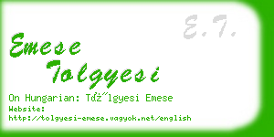 emese tolgyesi business card